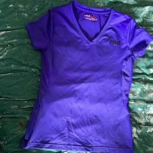 Junior’s medium purple Fila dry fit top